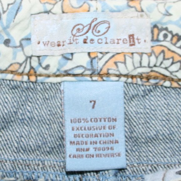 ✨ So Wear it Declare it Jean skirt with silver size 7 - Picture 4 of 4